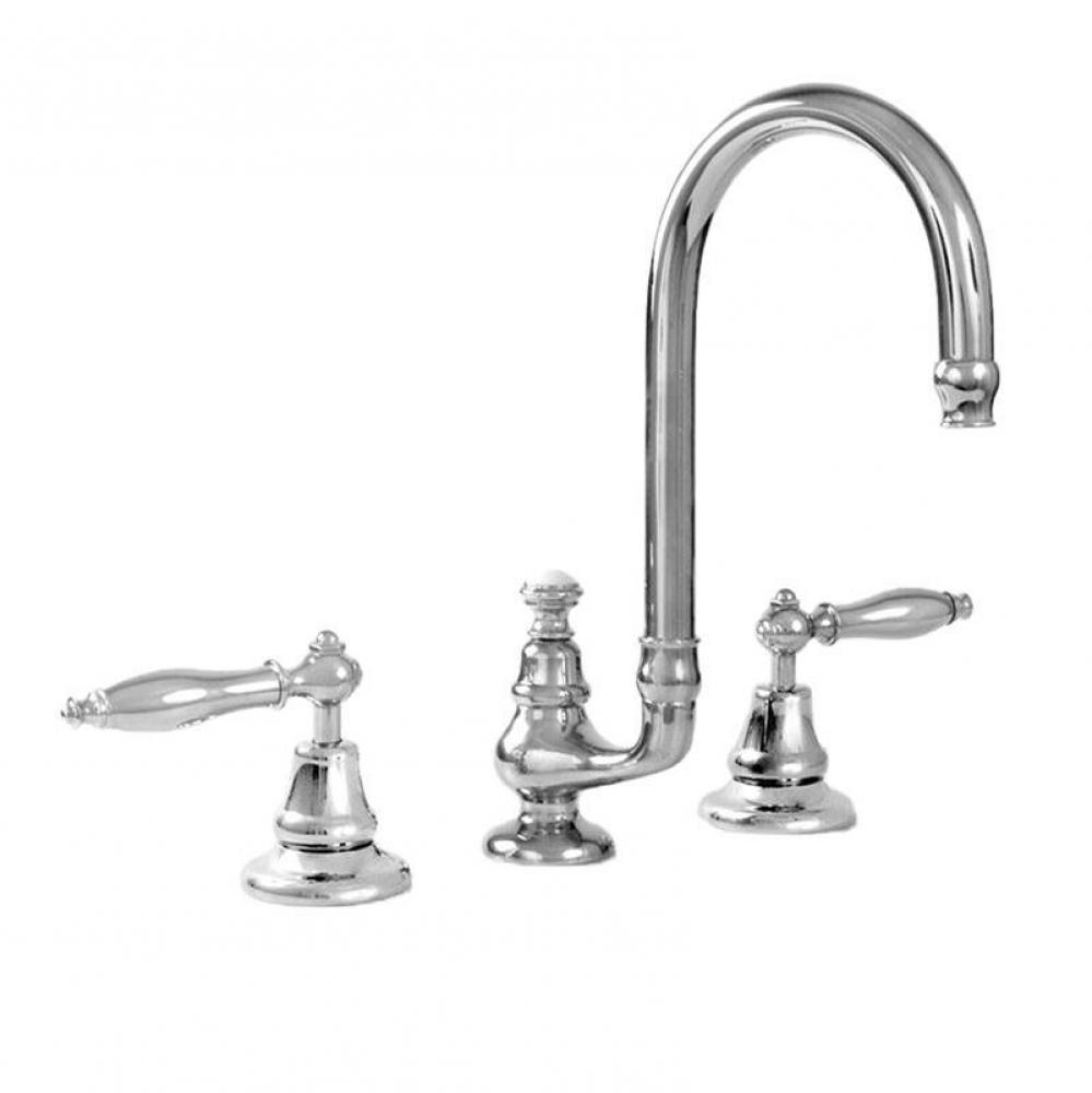 Sancerre Grand Widespread Lavatory Set with 486 Finial Lever in Polished Chrome