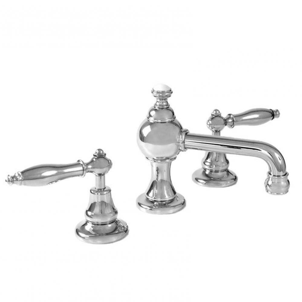 St. Julien Widespread Lavatory Set with 466 Finial Lever in Polished Chrome