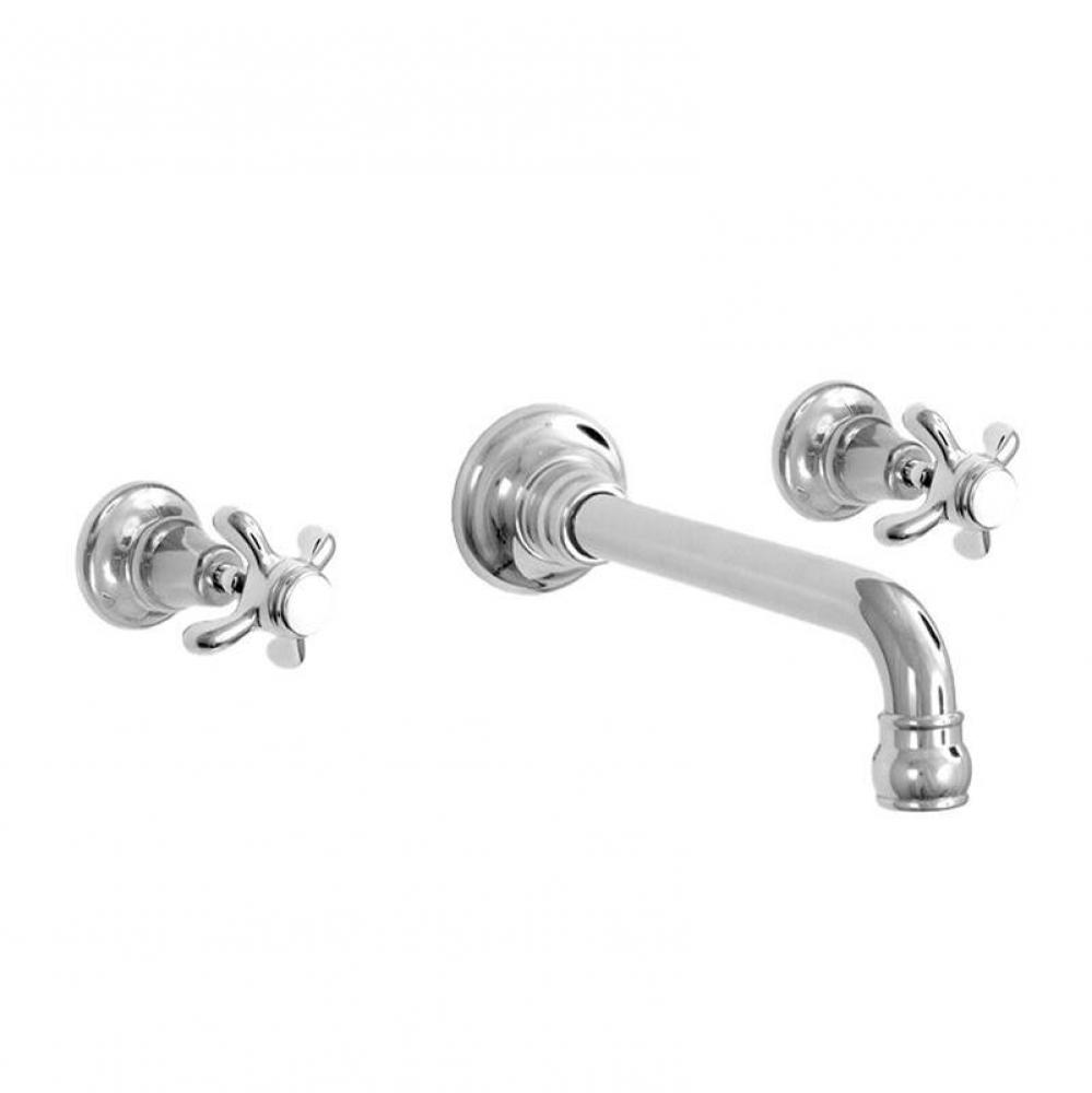 Rutherford Wall/Vessel Lavatory Trim with 481 Drop Cross Handle in Polished Chrome