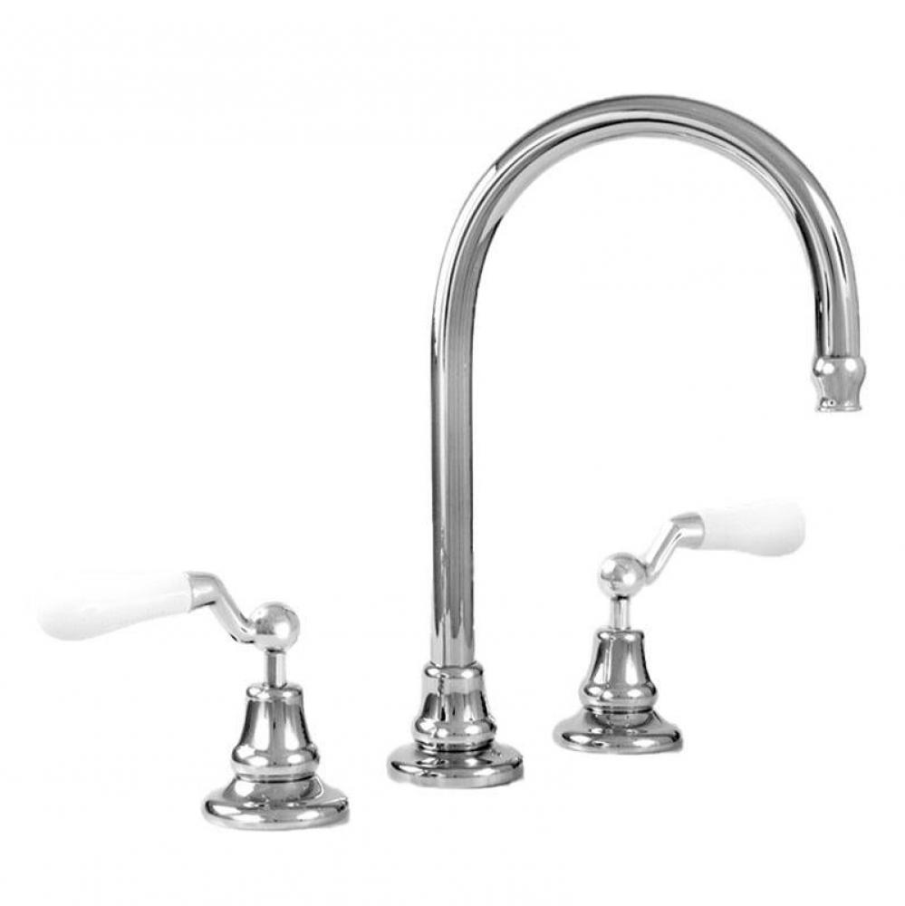 Rutherford Widespread Lavatory Set with 482 Offset Lever in Polished Chrome