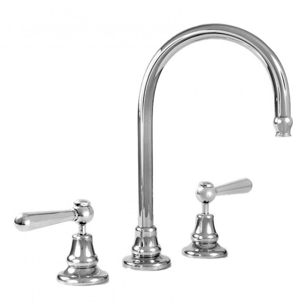 Rutherford Widespread Lavatory Set with 484 Straight Lever in Polished Chrome