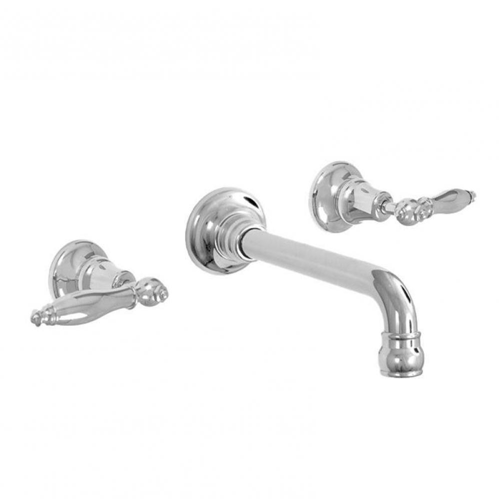 Rutherford Wall/Vessel Lavatory Trim with 486 Finial Lever in Polished Chrome