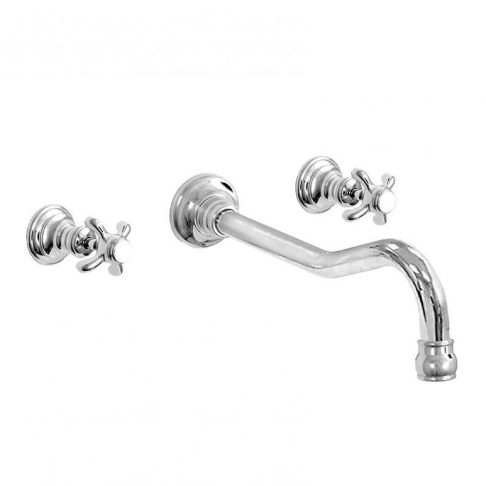 Cote d'Or Wall/Vessel Lavatory Trim with 021 Drop Cross Handle in Polished Chrome
