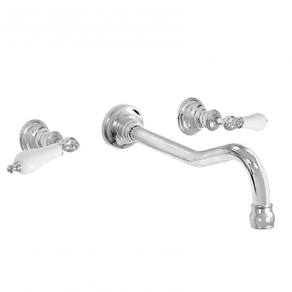 Cote d'Or Wall/Vessel Lavatory Trim with 025 Porcelain Lever in Polished Chrome