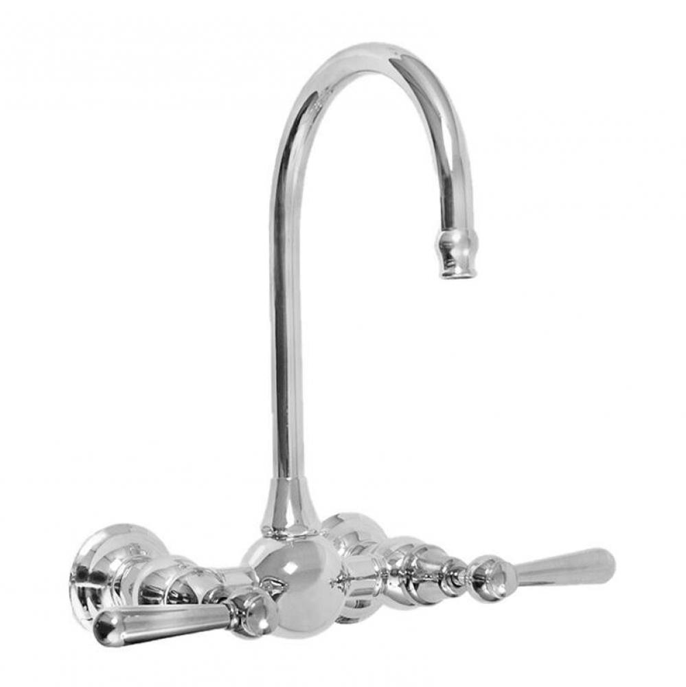 Sancerre Wallmount Kitchen or Bar Faucet with 484 Straight Lever in Polished Chrome