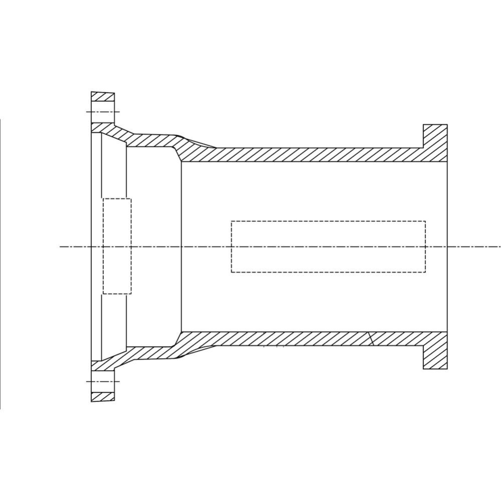 Mfa6 Adapter, 6 In Mechanical Joint X 6 In Flanged, Iron