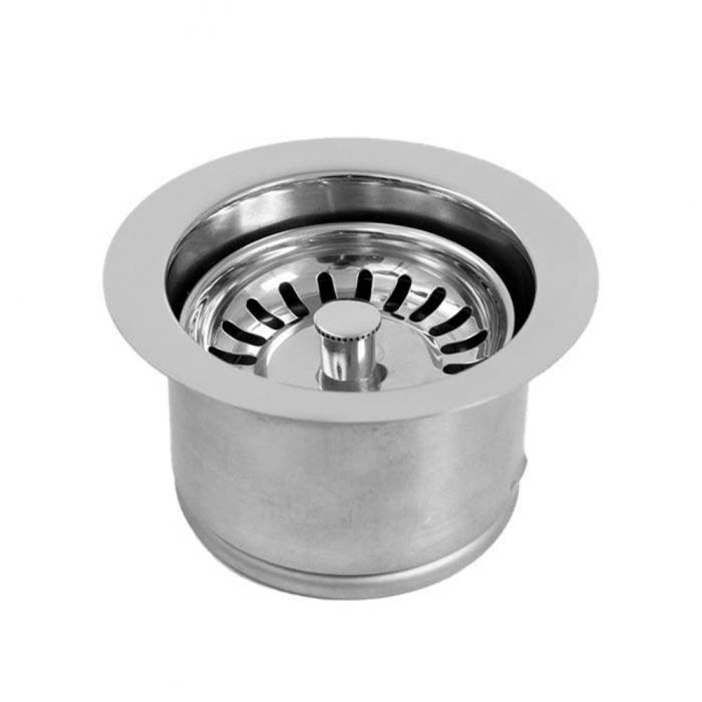 Waste disposer trim with disposer stopper/strainer unit with large collar CHROME .26