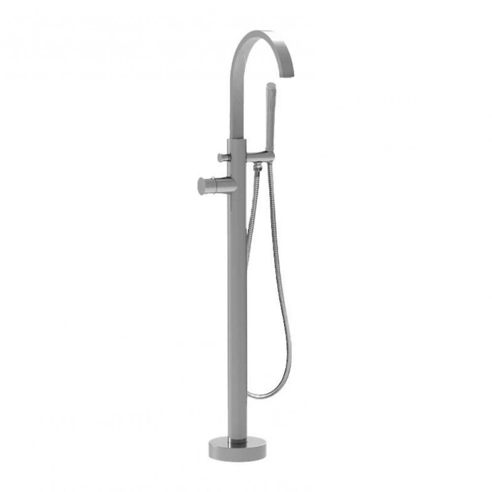 1600 - Contemporary Floormount Single-Hole Tub Filler W/Handshower - Trim Only