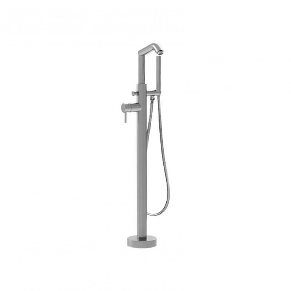 1700 - Contemporary Floormount Single-Hole Tub Filler W/Handshower - Trim Only