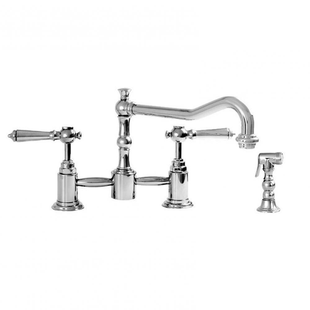 Pillar Style Kitchen Faucet W/Handspray W/Ascot