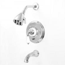 Sigma 1.322568DT.26W - 3200 Venezia Pressure Balanced Tub & Deluxe Shower W/ White Carrara Marble