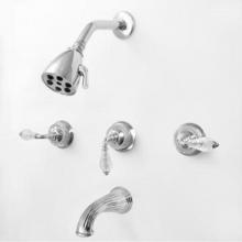 Sigma 1.326533DT.26 - 3 Valve Tub & Shower Set Trim (Includes Haf And Wall Tub Spout) Luxembourg Chrome .26