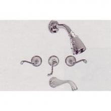 Sigma 1.201333T.26 - 3 Valve Tub & Shower Set TRIM (Includes HAF and Wall Tub Spout) HAMPSHIRE CHROME .26