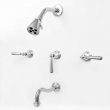 Sigma 1.355633T.26 - 3 Valve Tub & Shower Set TRIM (Includes HAF and Wall Tub Spout) LOIRE CHROME .26