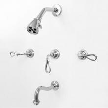 Sigma 1.356433T.26 - 3 Valve Tub & Shower Set TRIM (Includes HAF and Wall Tub Spout) BORDEAUX CHROME .26