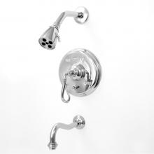Sigma 1.356468T.26 - Pressure Balanced Tub & Shower Set Trim (Includes Haf And Wall Tub Spout) Bordeaux Chrome .26