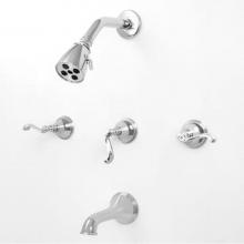 Sigma 1.400433T.26 - 3 Valve Tub & Shower Set TRIM (Includes HAF and Wall Tub Spout) CHARLOTTE CHROME .26