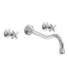 Sigma 7.5602107T.26 - Cote d'Or Wall/Vessel Lavatory Trim with 021 Drop Cross Handle in Polished Chrome