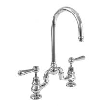 Sigma 7.57484030.26 - Sancerre Bridge Kitchen/Bar Faucet with 484 Straight Lever in Polished Chrome