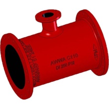 Sigma DFT22 - Dft22 Tee, 2 In Flanged X 2 In Flanged X 2 In Flanged, Iron