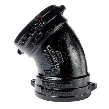 Sigma DPB822 - Dpb822 22-1/2 Deg Pipe Bend With Sbr Gasket, 8 In Push-On X 8 In Push-On, Iron