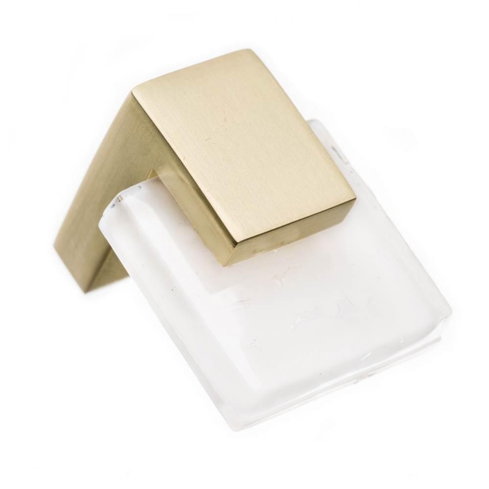 Affinity White Knob With Satin Nickel Base