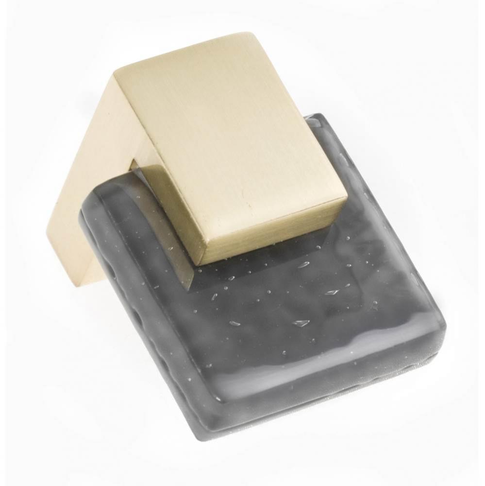 Affinity Slate Grey Knob With Satin Nickel Base