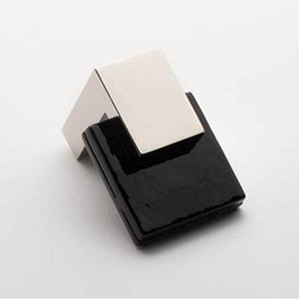 Affinity Black Knob With Polished Nickel Base
