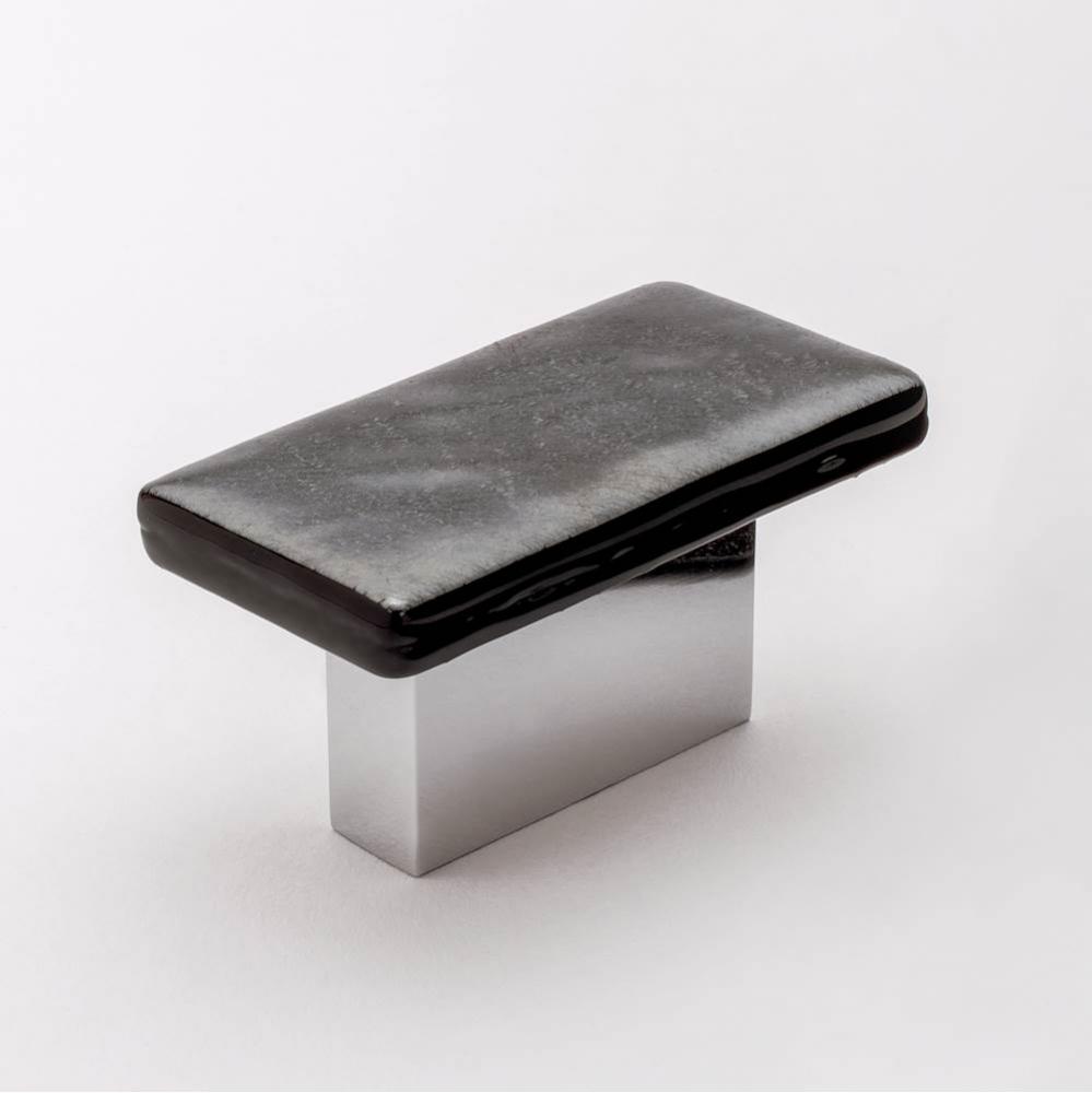 Skyline Irid Black Knob With Polished Nickel Base
