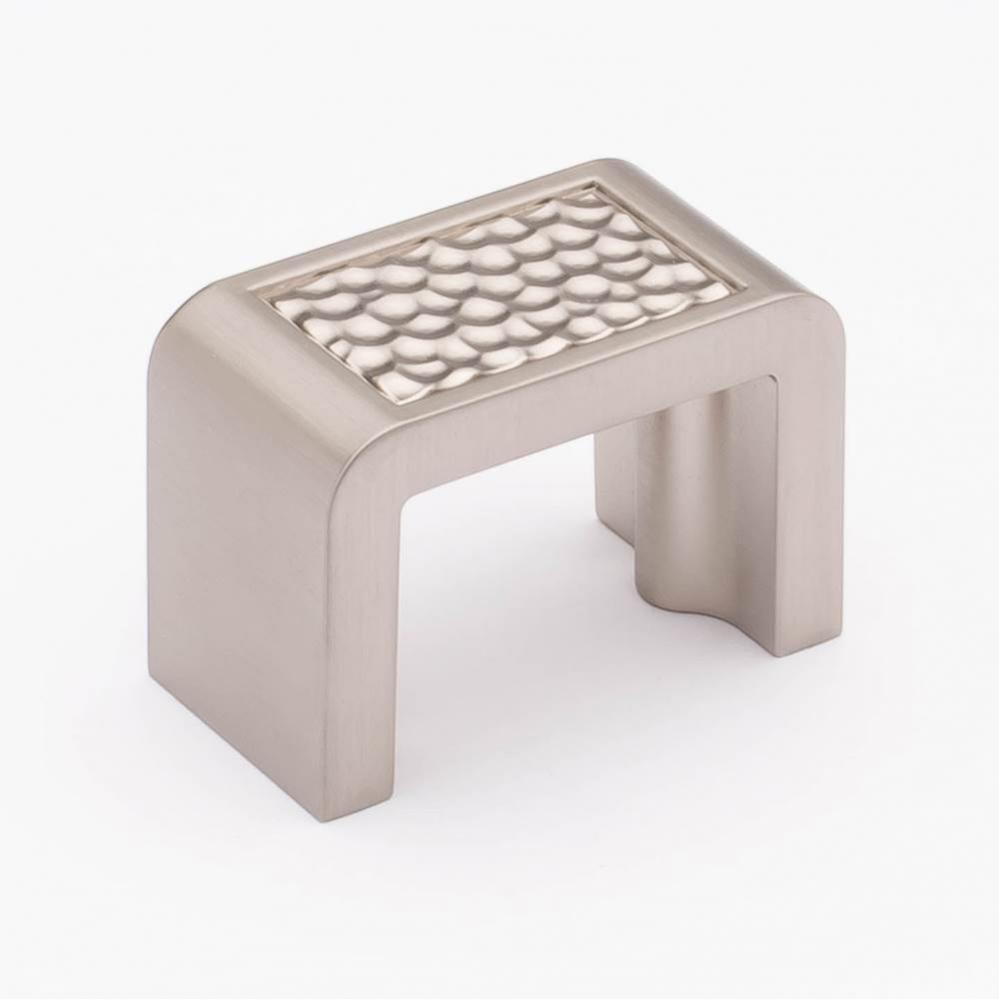 Hammered Knob In Satin Nickel