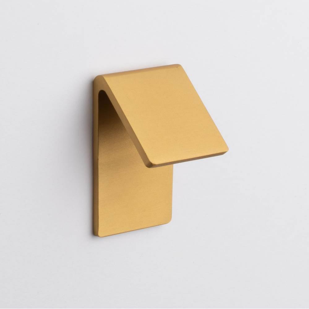 Fold Finger Pull In Satin Brass