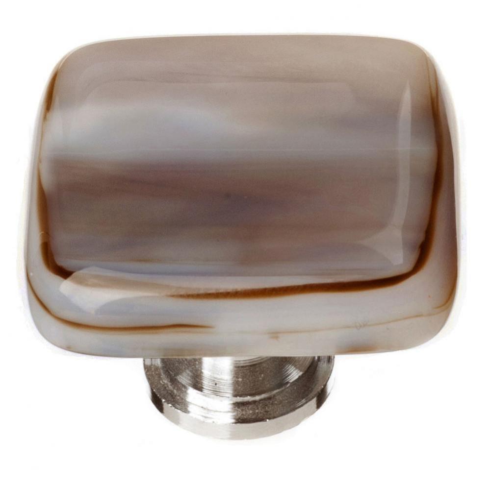 Cirrus White With Brown Knob With Oil Rubbed Bronze Base