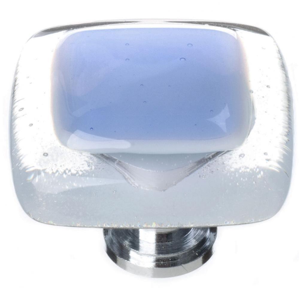 Reflective Sky Blue Knob With Polished Chrome Base