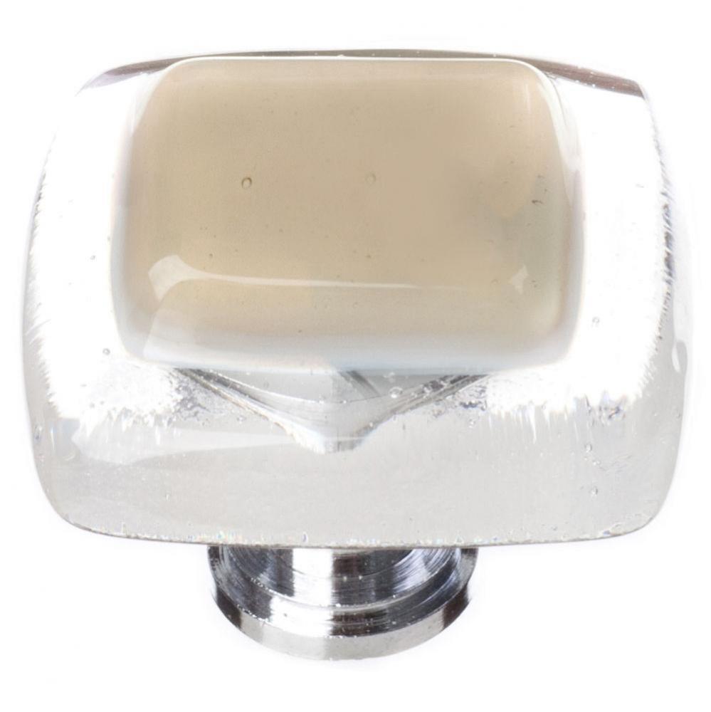 Reflective Sesame Knob With Satin Nickel Base