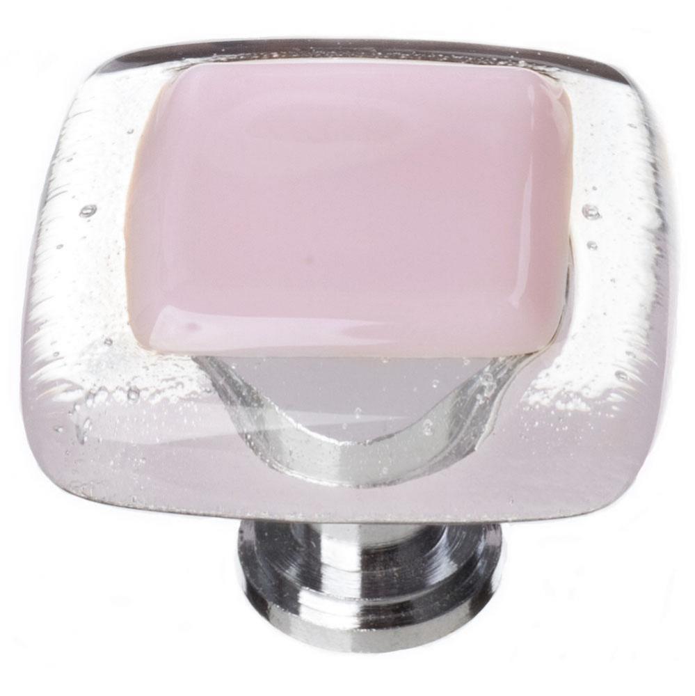 Reflective Pink Knob With Polished Chrome Base