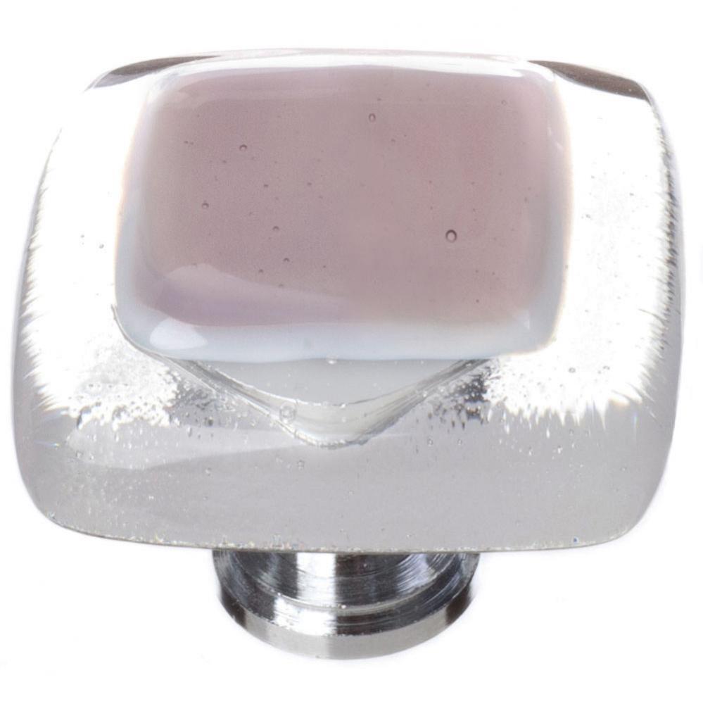 Reflective Purple Knob With Satin Nickel Base