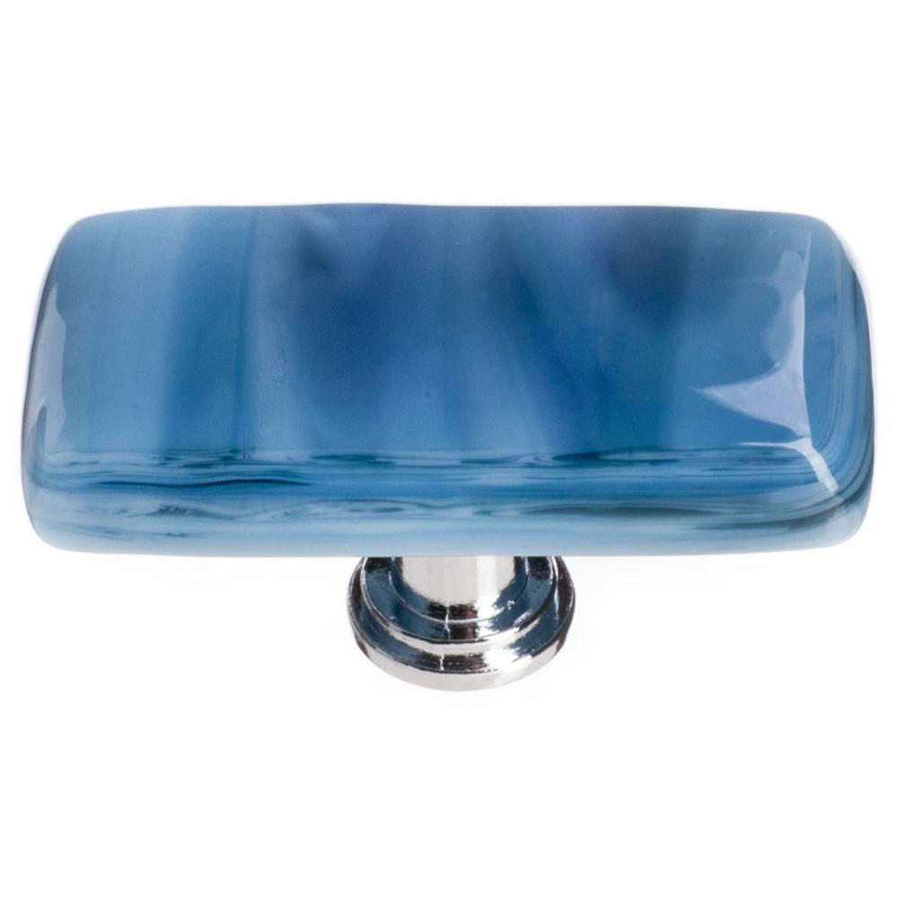 Cirrus Marine Blue Long Knob With Polished Chrome Base