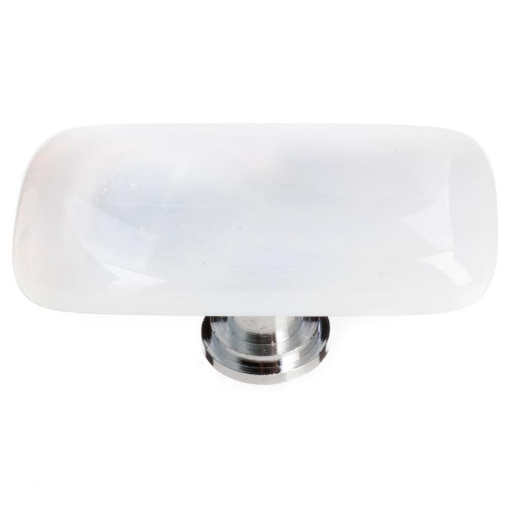 Cirrus White Long Knob With Oil Rubbed Bronze Base