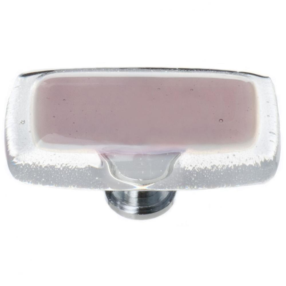 Reflective Purple Long Knob With Satin Nickel Base