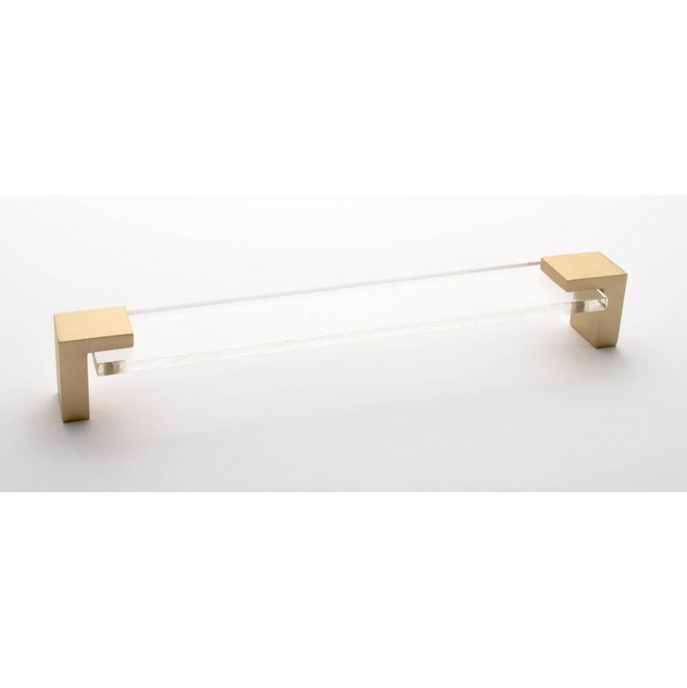 Affinity Clear Pull With Satin Brass Base