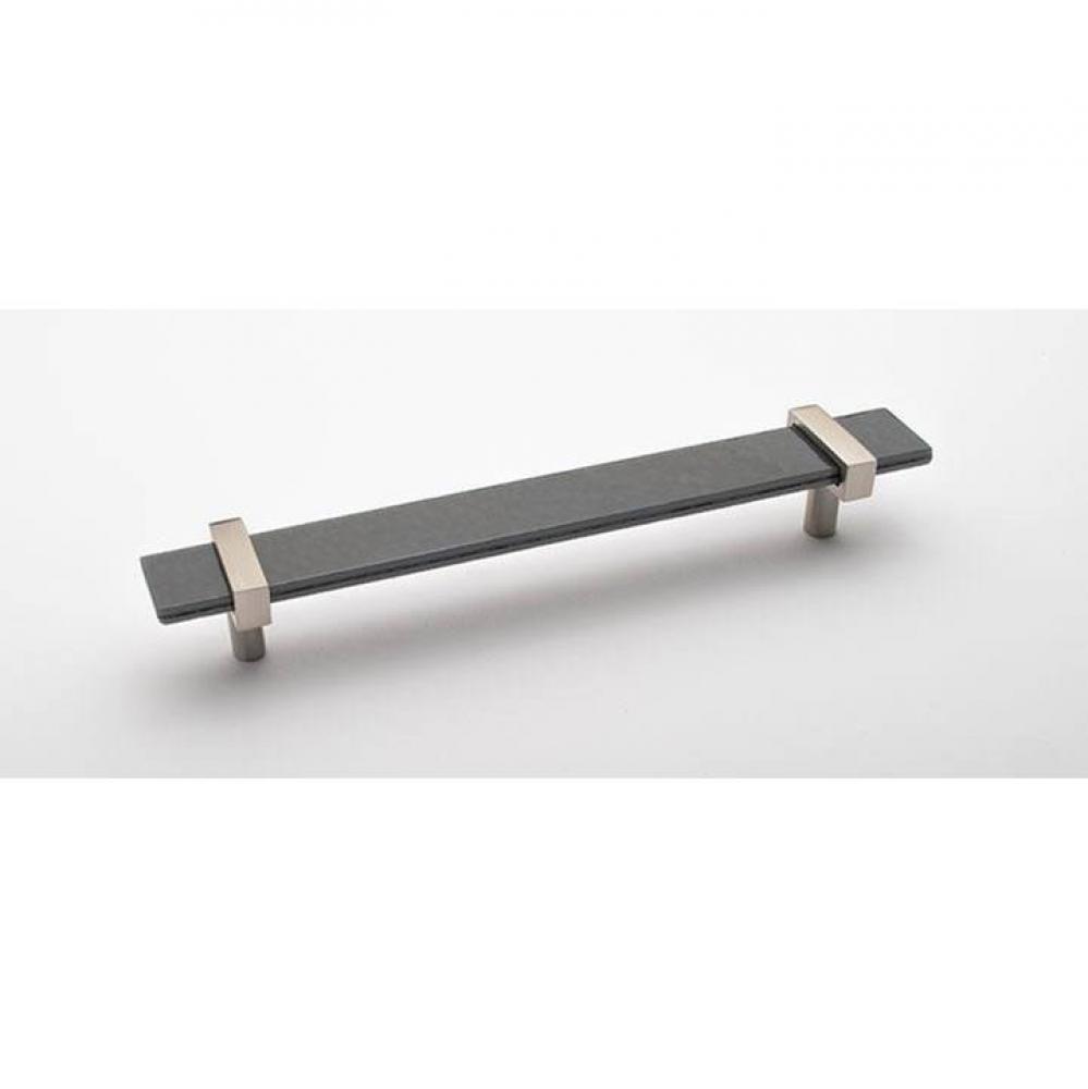 9'' Adjustable Slate Gray Pull With Satin Nickel Base