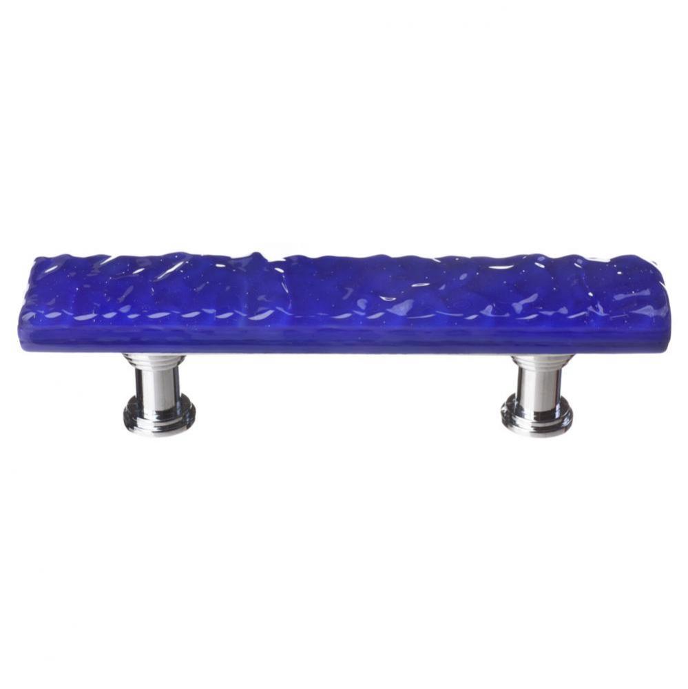 Glacier Deep Cobalt Blue Pull With Oil Rubbed Bronze Base