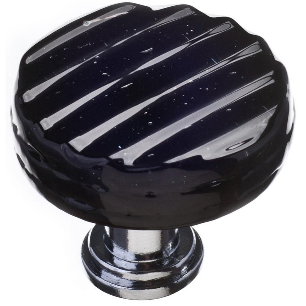 Reed Black Round Knob With Oil Rubbed Bronze Base