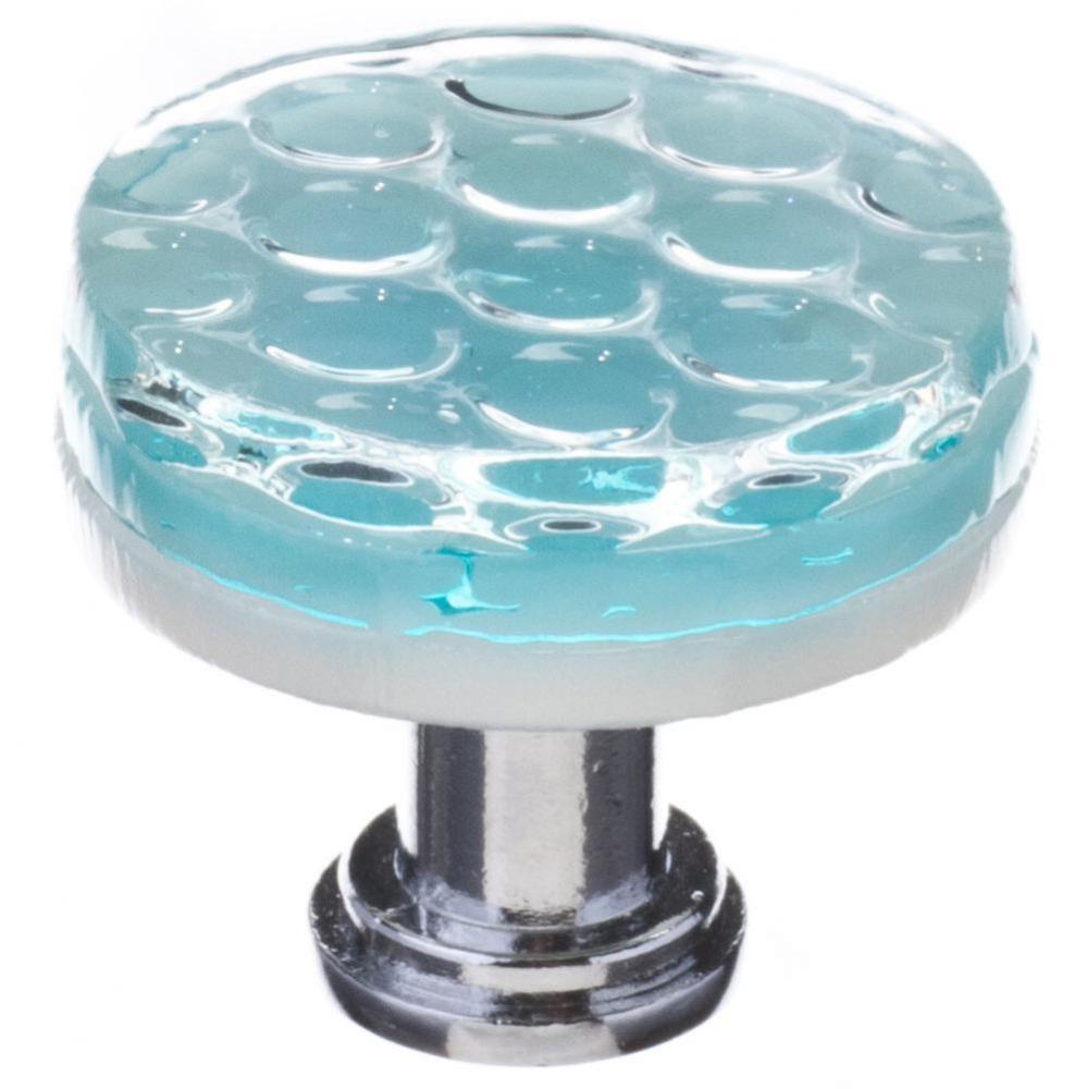 Honeycomb Light Aquaround  Knob With Oil Rubbed Bronze Base