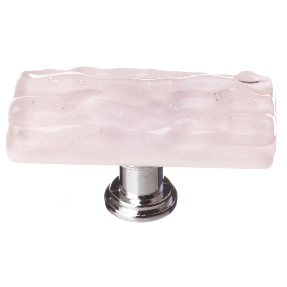 Skinny Glacier Rose Long Knob With Oil Rubbed Bronze Base