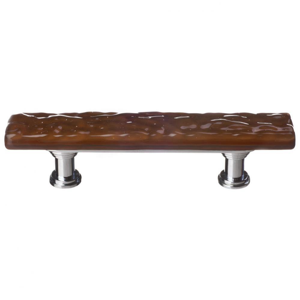 Skinny Glacier Woodland Brown Pull With Oil Rubbed Bronze Base