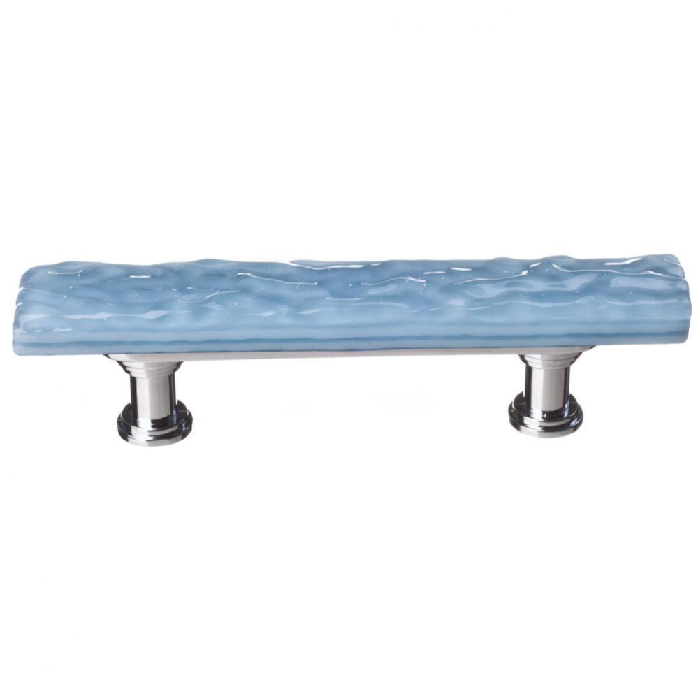 Skinny Glacier Powder Blue Pull With Oil Rubbed Bronze Base