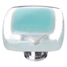 Sietto K-708-PC - Reflective Aqua Knob With Polished Chrome Base