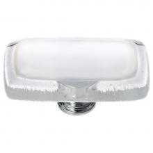 Sietto LK-701-PC - Reflective White Long Knob With Polished Chrome Base