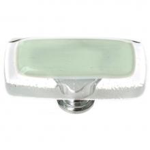 Sietto LK-712-SN - Reflective Spruce Green Long Knob With Satin Nickel Base